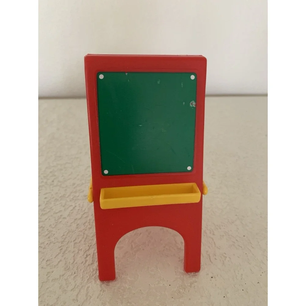 1990s Vintage Little Tikes Dollhouse Art Easel Chalk Board Red
